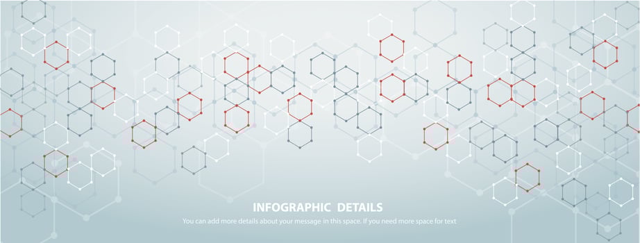 the shape of hexagon concept design abstract technology background  vector