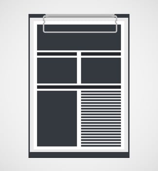Clipboard in a flat design vector
