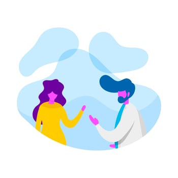 Flat Healthcare Characters Consultation vector