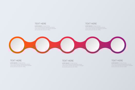 Abstract 3D Infographic Template with 6 steps. Business circle template with options for brochure, diagram, workflow, timeline. vector