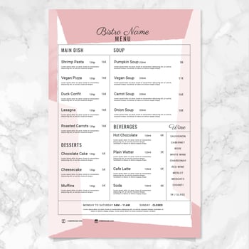 Vector Menu Template