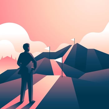 Corporate Goals Mountain Challenge vector