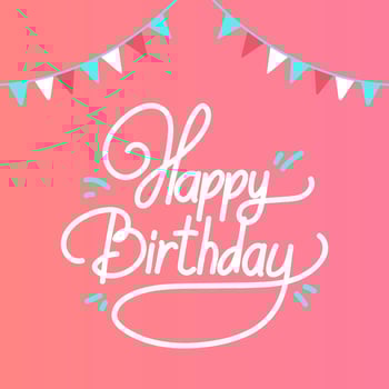 Happy Birthday Typography Vector