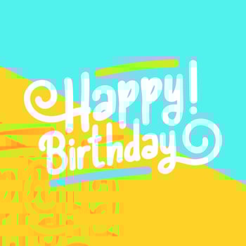 Happy Birthday Typography Vector