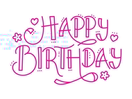 Happy Birthday lettering vector