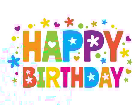 Happy Birthday Colorful Text vector