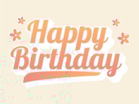 Happy Birthday Lettering vector