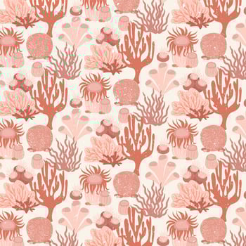Vector Coral Reef Seamless Pattern