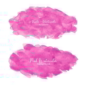 Pink abstract watercolor background. Watercolor element for card. Vector illustration.