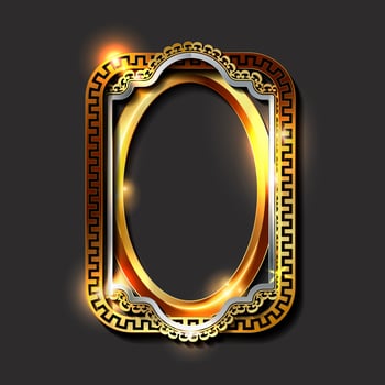Decorative vintage golden frames and borders vector