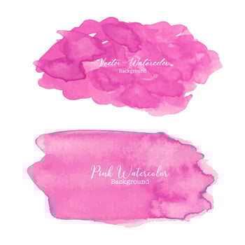 Pink abstract watercolor background. Watercolor element for card. Vector illustration.