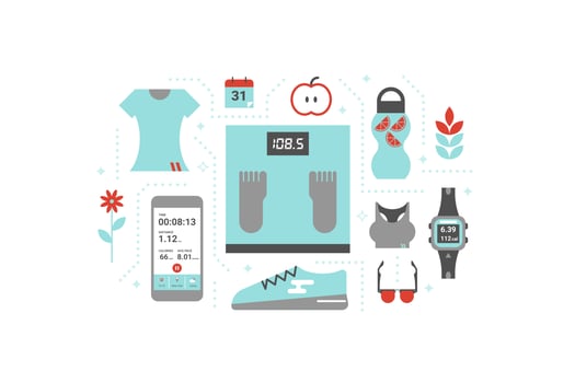 Fitness concept illustration vector