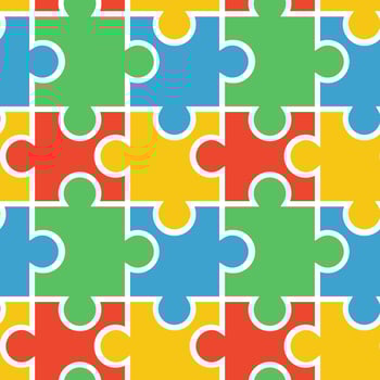 Puzzle seamless background vector