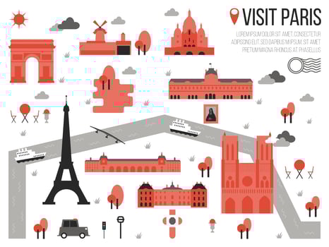 Visit Paris vector