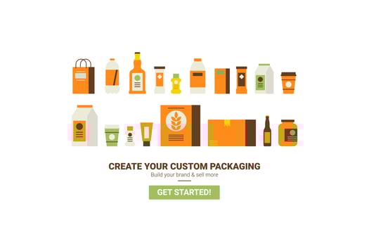 Custom packaging concept vector