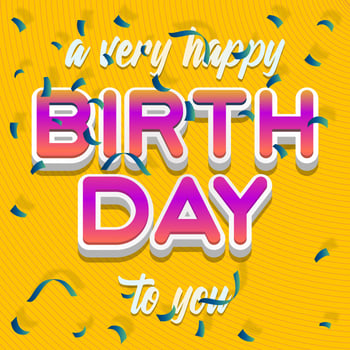 Happy Birthday Typography Vector Design