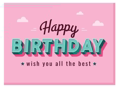 Happy Birthday Typography Design vector