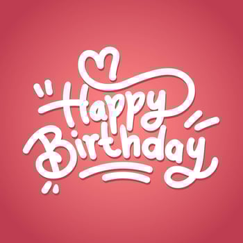 Happy Birthday Typography Vector