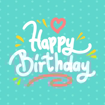 Happy Birthday Typography Vector