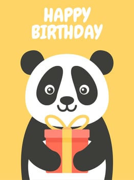 Happy birthday Panda vector