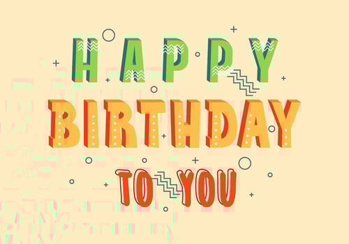 Happy Birthday Typography Illustration vector