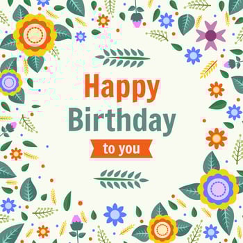 Birthday Typography Vector