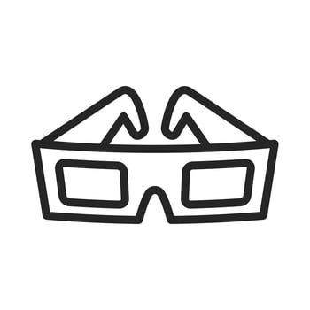 3D Movie Glasses vector
