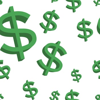 Dollar sign green vector