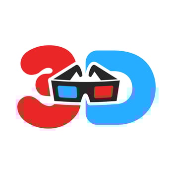 3D Movie Glasses vector
