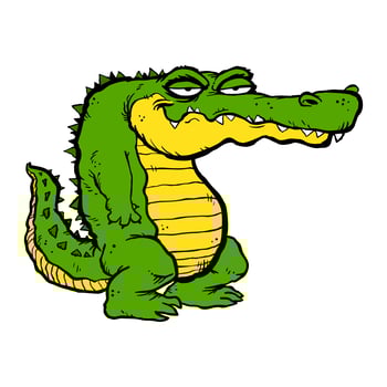 Alligator cartoon illustration vector