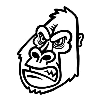 Gorilla Ape Monkey Face vector