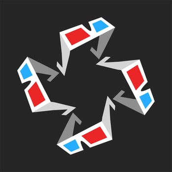 3D Movie Glasses vector
