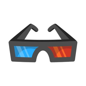 3D Movie Glasses vector