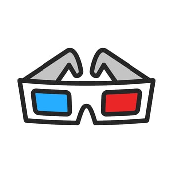 3D Movie Glasses vector