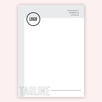 Gray And Black Letterhead Template vector