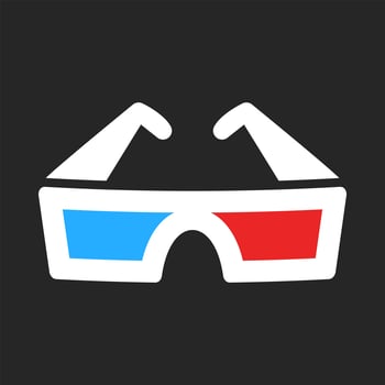 3D Movie Glasses vector