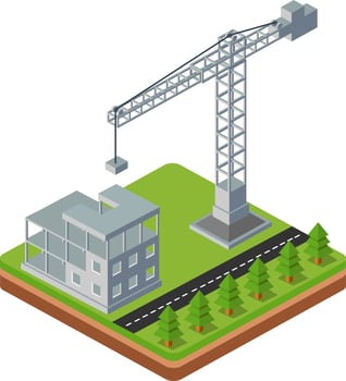 Construction cranes vector