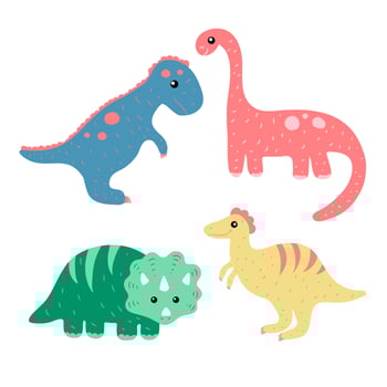 Dinosaurs Collection Set Vector