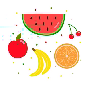 Vector Tropical Fruits Collection Set
