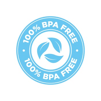 100 BPA free icon. vector
