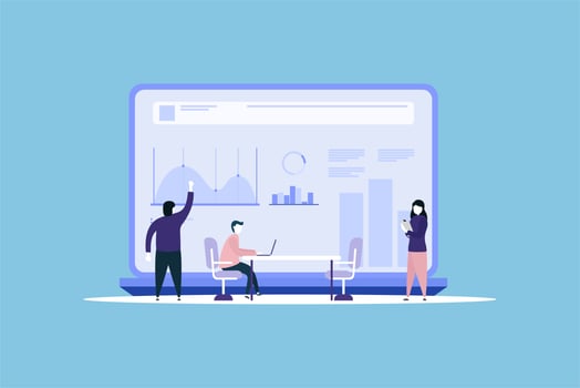 Data analysis concept background illustration vector