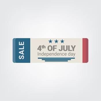 Flat Design Style Badges. Happy independence day. 4 of july. vector