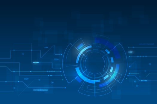 Abstract Technology background. technology digital world of business information. futuristic blue virtual graphic interface.  vector