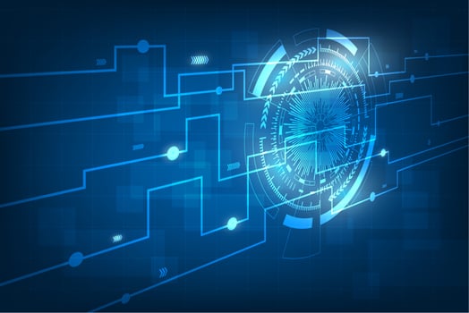 Abstract Technology background. technology digital world of business information. futuristic blue virtual graphic interface.  vector