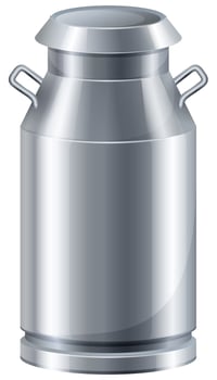 Milk in tank vector