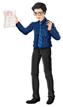 A male teacher vector