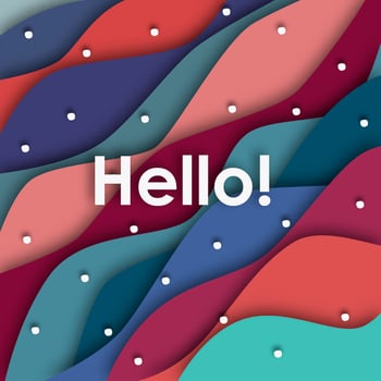 Hello Script Decorative vector