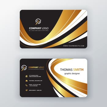 luxury elegant business card vector