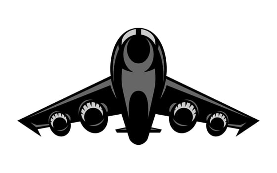 Airplane Flying Vector Icon