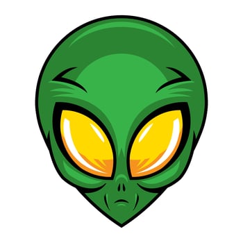 Alien head vector illustration